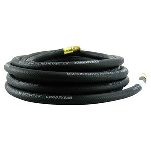 50' x 3/8" x 1/4" NPT Black Rubber Air Hose - ToolPlanet