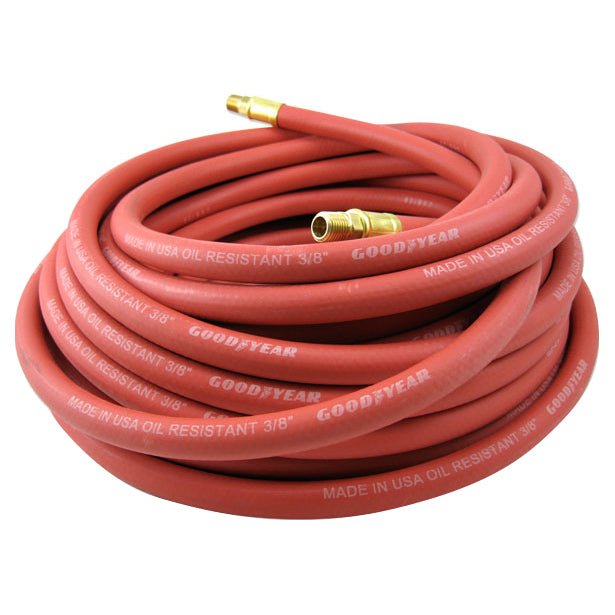 50' x 3/8" x 1/4" NPT Red Rubber Air Hose - ToolPlanet
