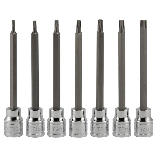 7 pc 3/8 Inch Star Tamperproof Bit Socket Set 10080A - ToolPlanet