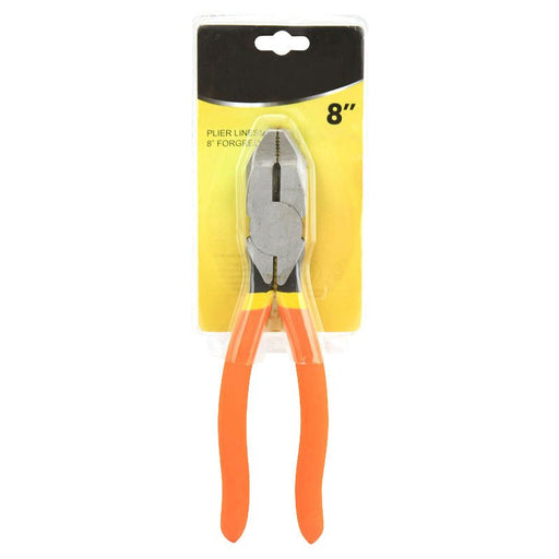 8 Inch Linesman Pliers High Carbon Steel Soft Grip Nickel - ToolPlanet