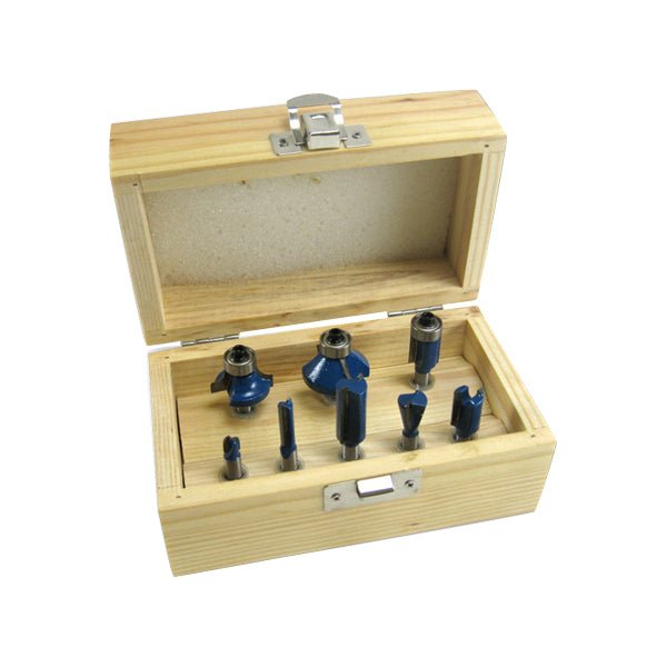 4 Pc Router Bit Set 8 pc Router Bit Set Carbide Tip 1/4 Inch Shank - ToolPlanet