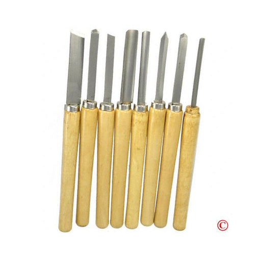 8 Pc. Wood Lathe Chisel Set Woodworking Turning Tools - ToolPlanet