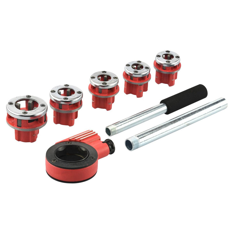 9 Pc Hand Pipe Threader Set 5 Dies 1/4 to 1 Inch - ToolPlanet