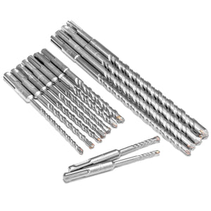SDS Plus Drill Bits - 17 Pc SDS Plus Hammer Drill Bit Chisel Point Set