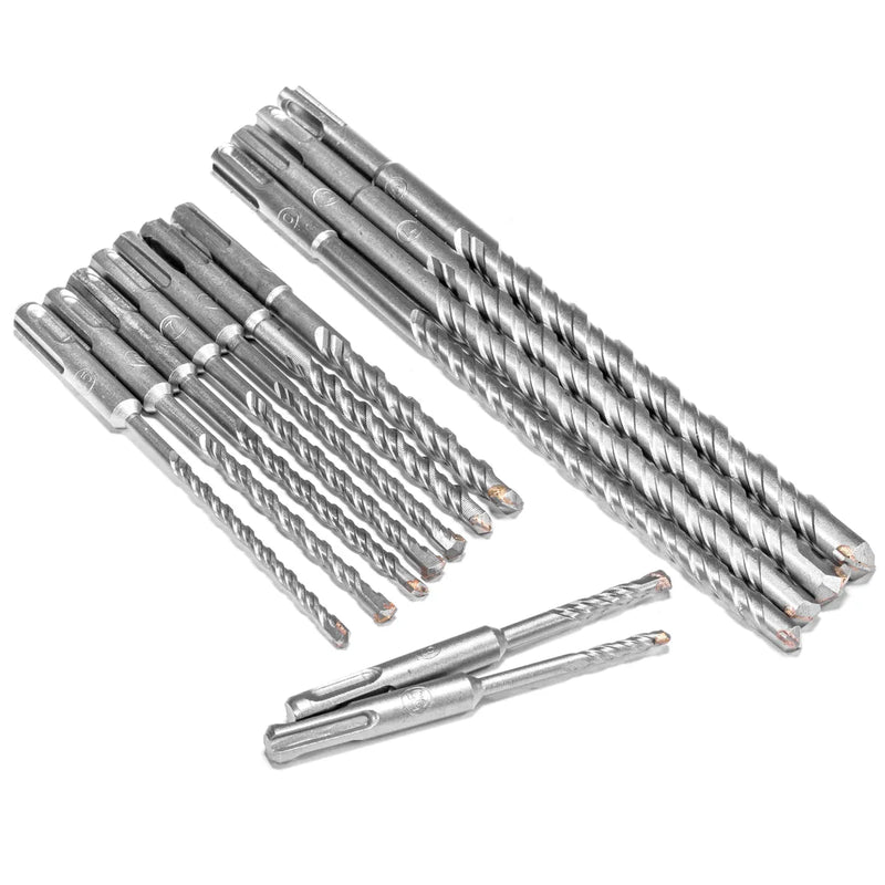 SDS Plus Drill Bits - 17 Pc SDS Plus Hammer Drill Bit Chisel Point Set