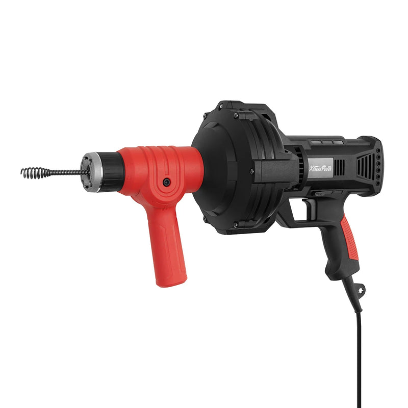 Portable Handheld Electric Drain Auger Cleaner with 25 foot 1/4" Cable Snake