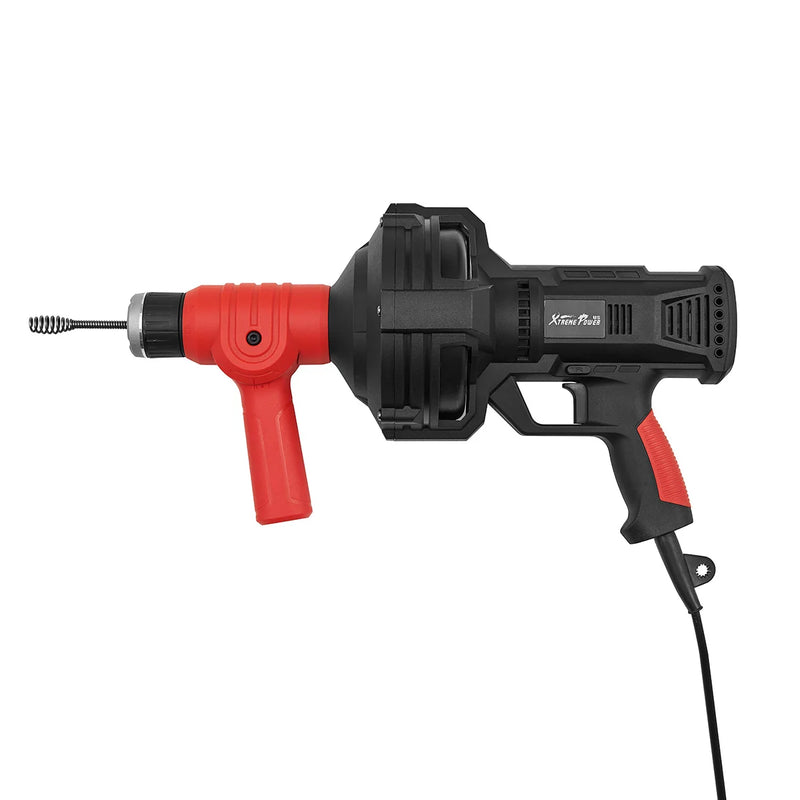 Portable Handheld Electric Drain Auger Cleaner with 25 foot 1/4" Cable Snake