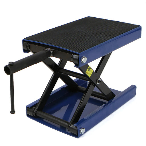 1100 LBS Motorcycle ATV Scissor Jack in blue and black