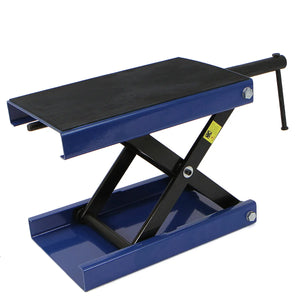 High-strength steel motorcycle scissor jack with adjustable height