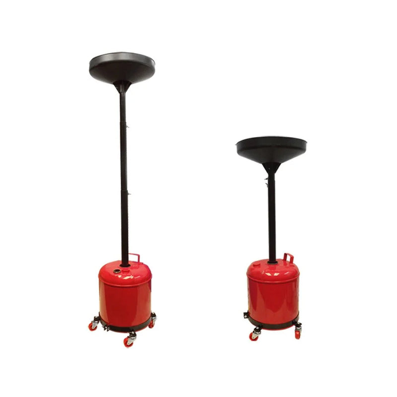 Oil Drain Can - Pan Portable 5 Gallon Rolling Automotive Change Tool