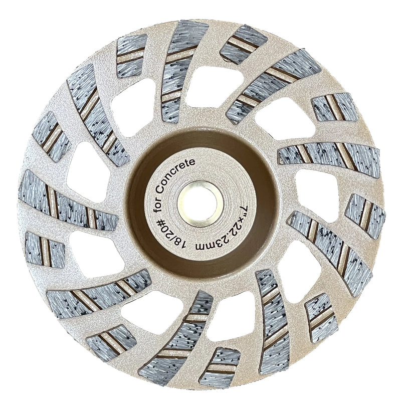 XP Diamond 7" Concrete Grinding Wheel Super Turbo Cup 7/8" arbor