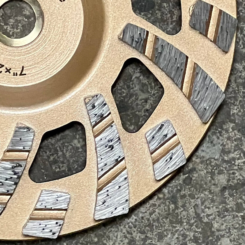 XP Diamond 7" Concrete Grinding Wheel Super Turbo Cup 7/8" arbor