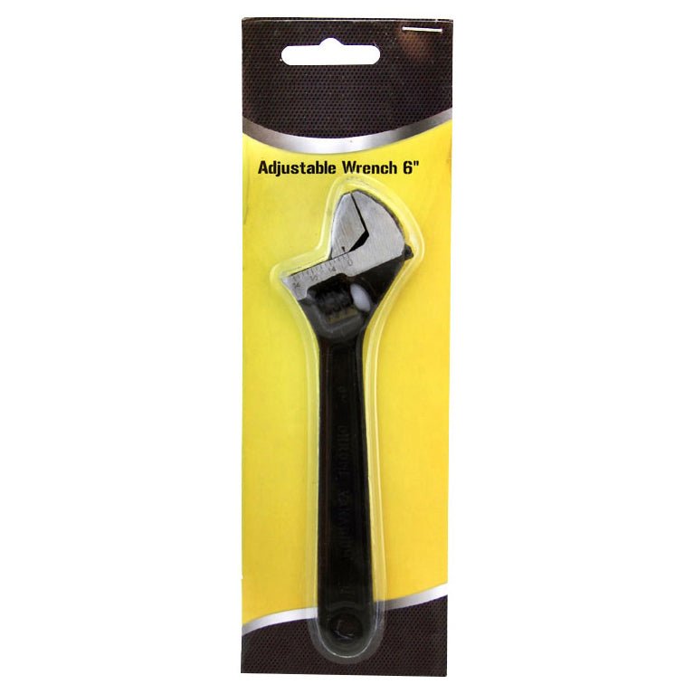 Adjustable Wrench | 6 Inch Black Oxide CrV Industrial Grade - ToolPlanet