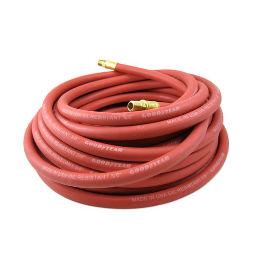 Air Compressor Hose Rubber 50 ft x 1/2 inch Brass Fitting - ToolPlanet