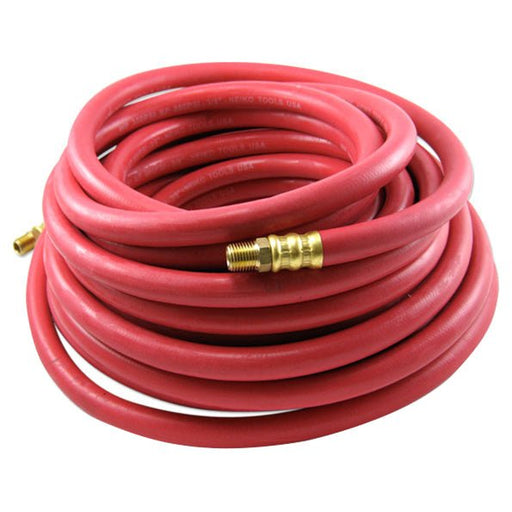 Air Hose Red Rubber 1/4 Inch x 100 Ft All Weather Heavy Duty - ToolPlanet