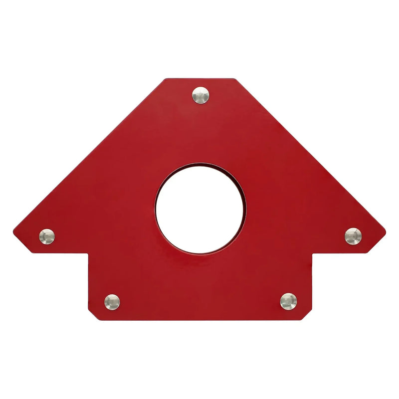 4 inch arrow welding magnet with center hole – front view