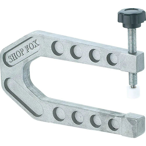 C Clamp 6 inch Deep Throat Reach 1-1/2" Cast Aluminum Shop Fox D2804 - ToolPlanet