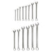 Combination Wrench Set 14 piece Polished Long SAE - ToolPlanet