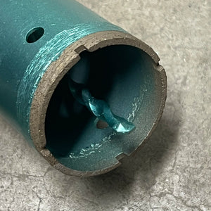 angled view of diamond core drill bit