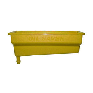 ERS Yellow Engine Oil Saver Funnel capturing residual oil from containers.