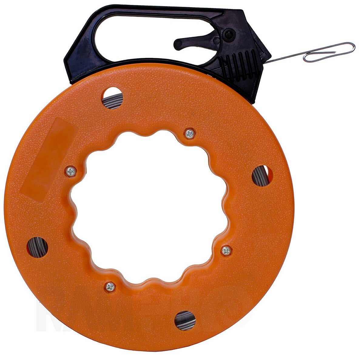 50 ft fish tape reel Wire Puller 50ft - Easy to use Cable Puller Tool with Double Loop Tip - Flexible Wire Fishing Tools for Walls and Electrical Conduit The handle offers multiple grip positions IDEAL 50-ft Fiberglass Fish Tape