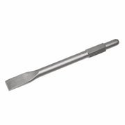 Flat tip chisel bit with 1-1/8 inch hex shank for breaking concrete