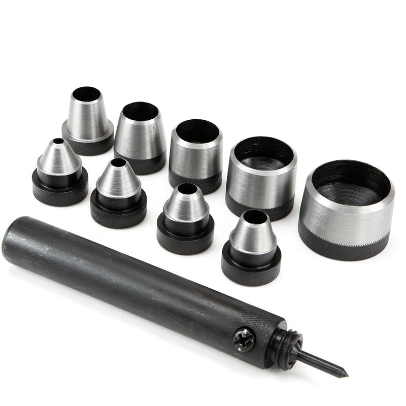 Hollow Hand Punch Set 10 Pc. Leather Rubber Cloth Punching - ToolPlanet