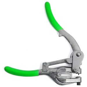 Top view of manual sheet metal hole punch with ergonomic grip handles