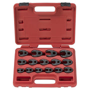 Neiko Tools 15 piece Professional Crowfoot Wrench Set Metric 03324A - ToolPlanet
