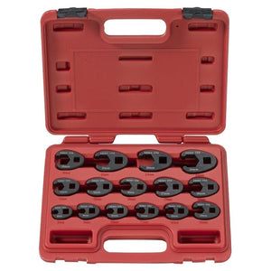 Neiko Tools 15 piece Professional Crowfoot Wrench Set Metric 03324A - ToolPlanet