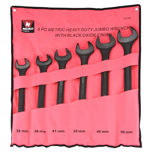 Neiko Tools 6 piece Jumbo Metric Wrench Set Black-Oxide 03126A - ToolPlanet