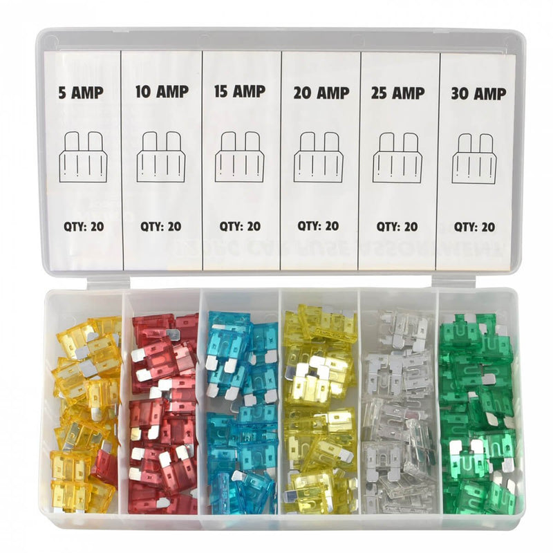 Neiko Tools USA 120 Pc Car Fuse Assortment - ToolPlanet