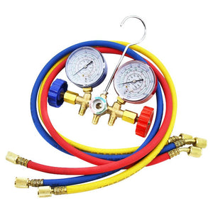 R12, R22, R502, R134 A/C Manifold Gauge Hose Refrigerant Set - ToolPlanet