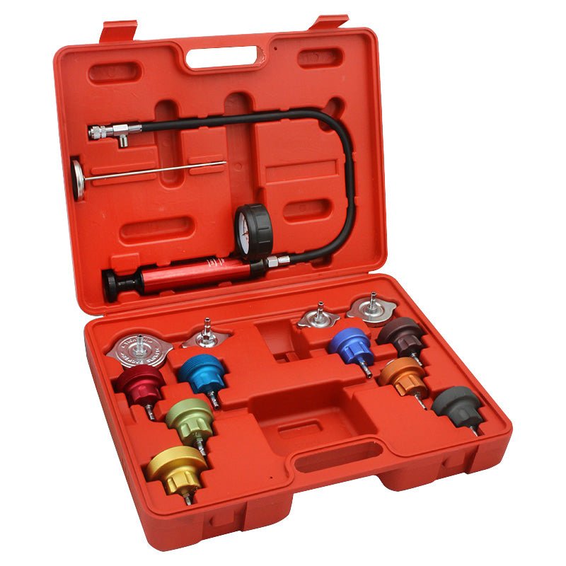 Radiator Cap Pressure Tester Set | 14 pc Automotive Cooling System Kit - ToolPlanet