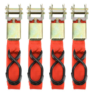 Ratchet Tie Down 1" x 15 ft Nylon Strap 4 pc Set - ToolPlanet