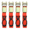 Ratchet Tie Down 1" x 15 ft Nylon Strap 4 pc Set - ToolPlanet