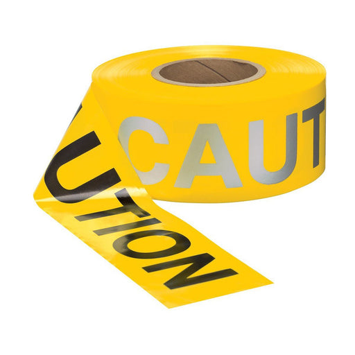 Reflective Caution Tape Yellow Roll 3 Inch x 1000 Ft. - ToolPlanet
