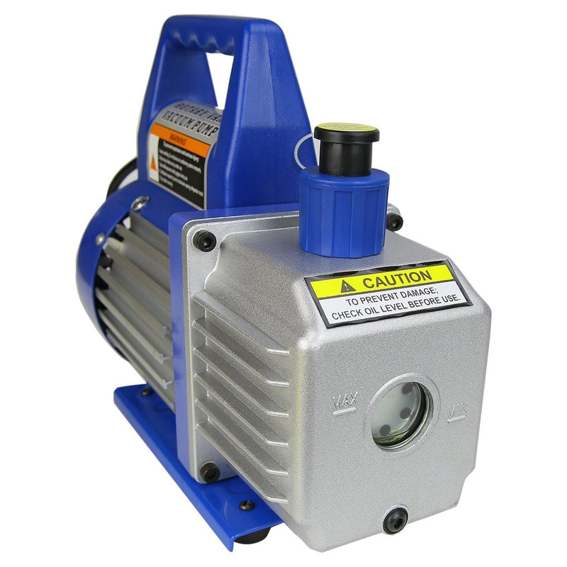 Refrigerator Vacuum Pump Single Stage Rotary Vane 1/3 HP Motor 4 CFM - ToolPlanet