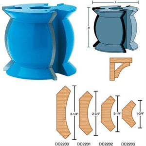 Roman Carbide 1-1/2 Inch Cove Moulding Shaper Cutter 3-1/2 Dia. DC2203 - ToolPlanet