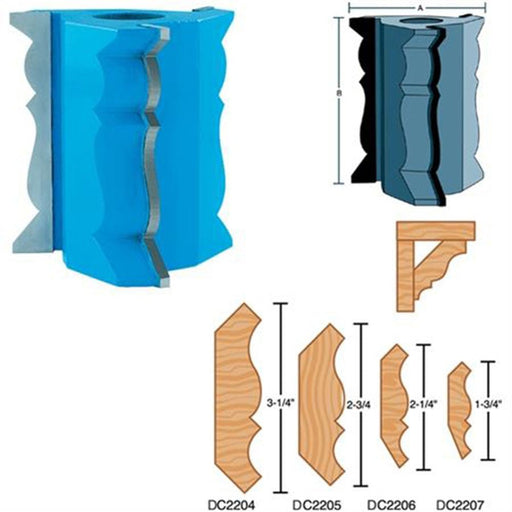 Roman Carbide 1-1/2 Inch Cove Moulding Shaper Cutter 3-1/2 Dia. DC2207 - ToolPlanet