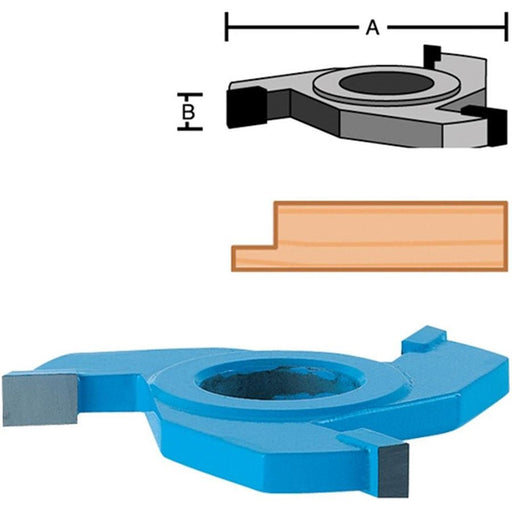 Roman Carbide 1-1/2 Inch Rabbeting 3/4 Inch Bore Shaper Cutter DC2035 - ToolPlanet