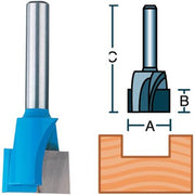 Roman Carbide 1 Inch Bottom Cleaning Router Bit 1/2" Shank DC1259 - ToolPlanet