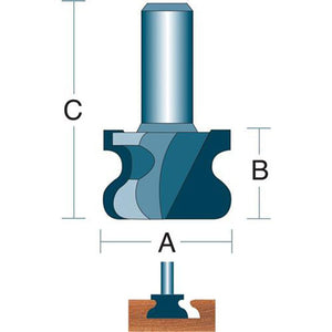 Roman Carbide 1 Inch Finger Pull Router Bit 1/2" Shank DC1286 - ToolPlanet