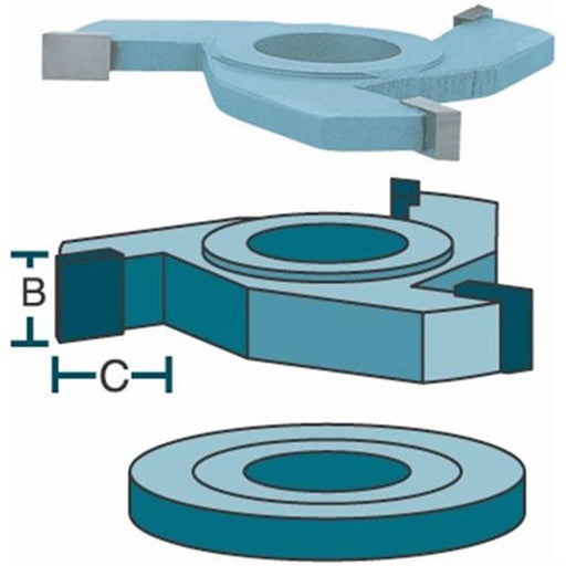 Roman Carbide 1/2 In. Straight Cut and Spacer Shaper Cutter Set DC2194 - ToolPlanet