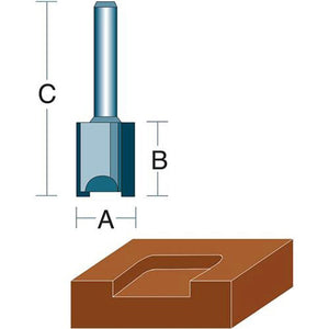 Roman Carbide 1/2 Inch Hinge Mortise Router Bit 1/4" Shank DC1246 - ToolPlanet