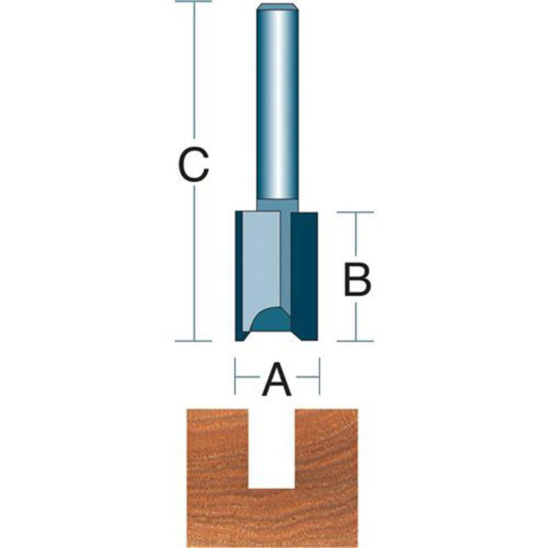Roman Carbide 1/2 Inch Straight Shear Cut Router Bit 1/2" Shank DC1349 - ToolPlanet