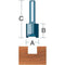 Roman Carbide 1/4 " Double Fluted Straight Router Bit 1/4 Shank DC1001 - ToolPlanet