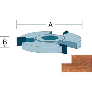 Roman Carbide 1/4 Inch Rabbeting 1/2 Inch Bore Shaper Cutter DC2008 - ToolPlanet