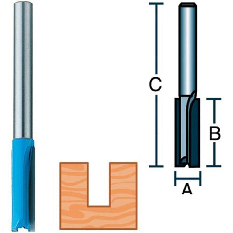 Roman Carbide 1/4 x 1 Straight Extra Long Router Bit 1/4 Shank DC1805 - ToolPlanet