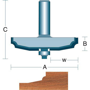 Roman Carbide 2-5/8 Inch 12 degree Face Cut Panel Router Bit DC1402 - ToolPlanet